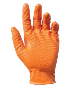 10757 CF.50PZ GUANTI NITRILE TOP-PRO S/POLVERE ARANCIO TG.M