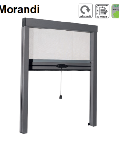 Zanzariera NP Antivento Morandi Salsicendi Incassata Cricchetto ingombro Cassonetto 5 cm