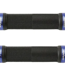 Manopole MTB LockRing in gomma - Doppio Bloccaggio Blu/Nero