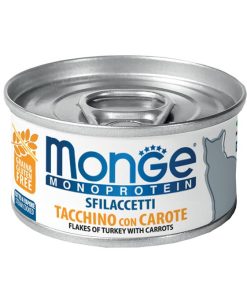 Monge monoprotein 80g Sfilaccetti Tacchino con Carote